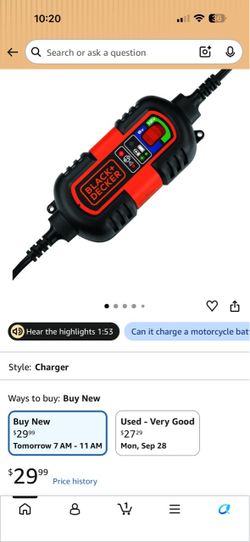 Black+Decker 6V/12V Battery Charger