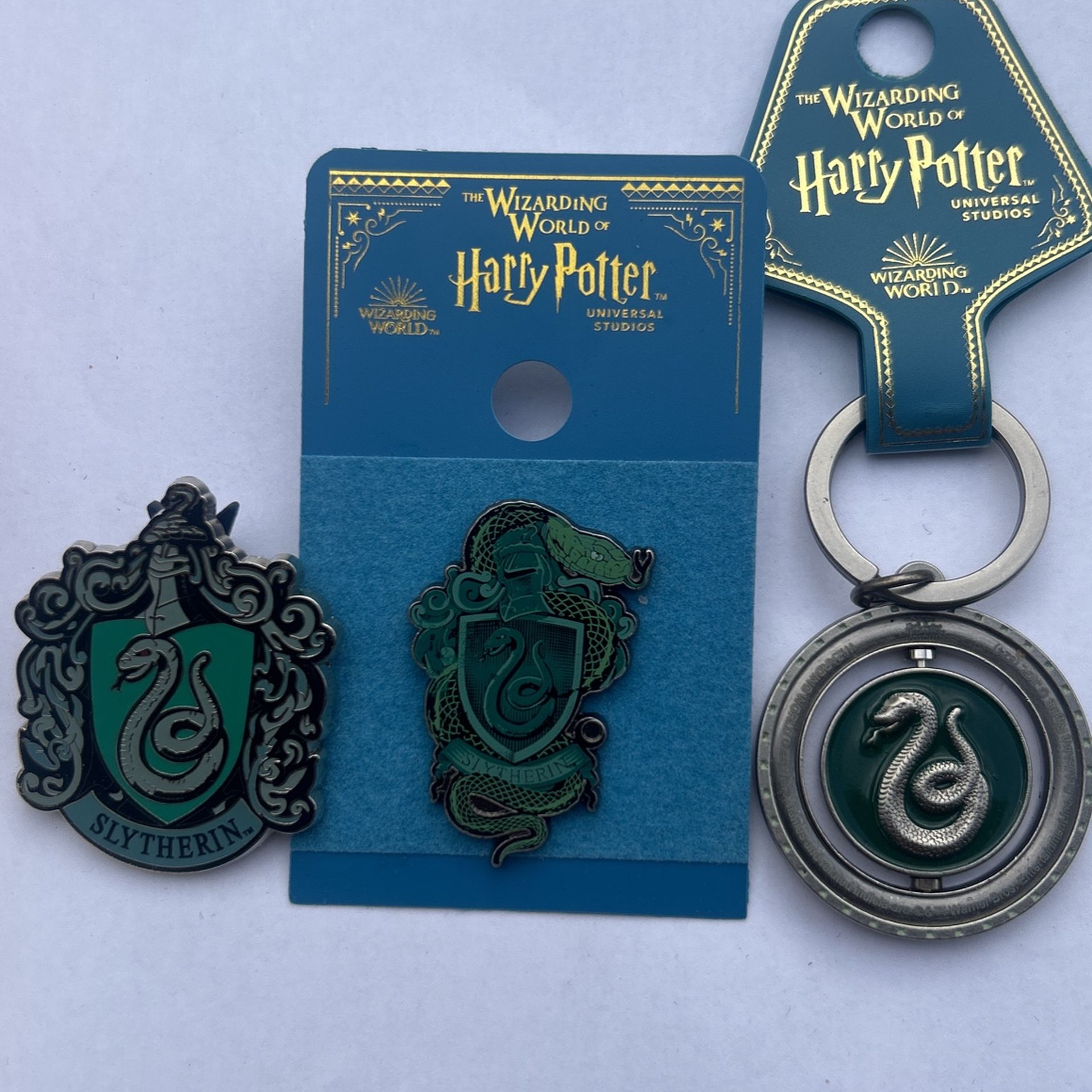 HARRY POTTER SLYTHERIN PINS/KEYCHAIN. (DIFFERENT PRICES FOR EACH OR BUNDLE)