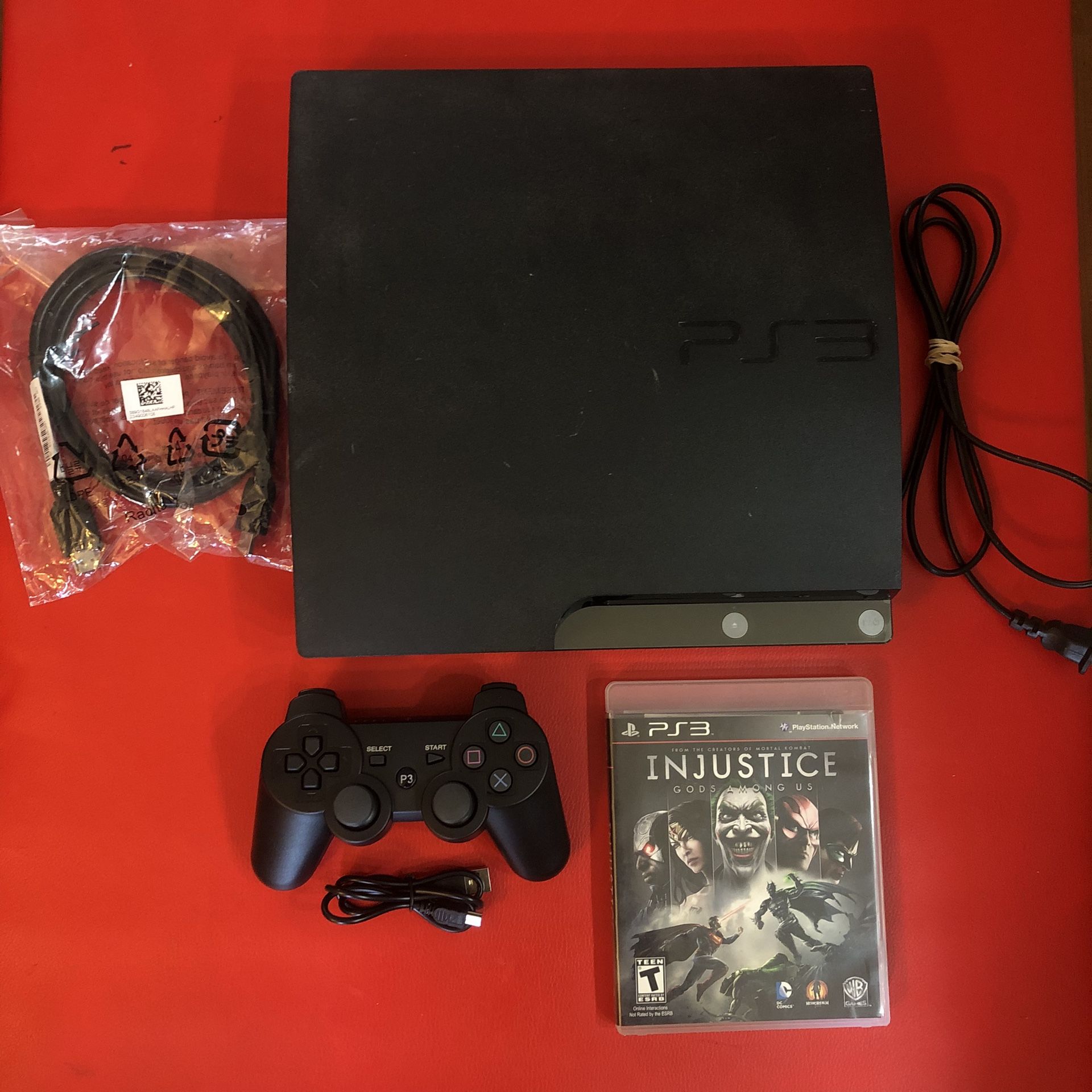 Sony PlayStation 3 (PS3) Slim Console in Black 120GB w/ Lots of Games!!