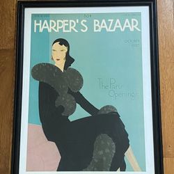 Harper’s Bazaar October 1930 Cover Print “The Paris Openings” — Art Deco