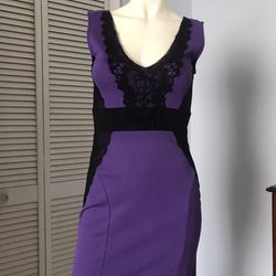 Purple And Black Dress. Size S.   Spandex 