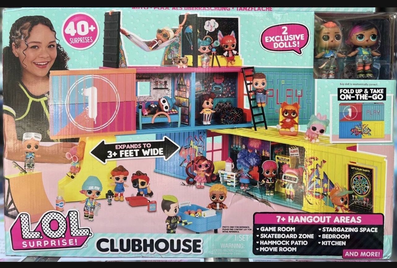 Brandnew LOL surprise Clubhouse Playset With 40+ Surprises