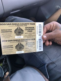 Two tickets. Both for $10