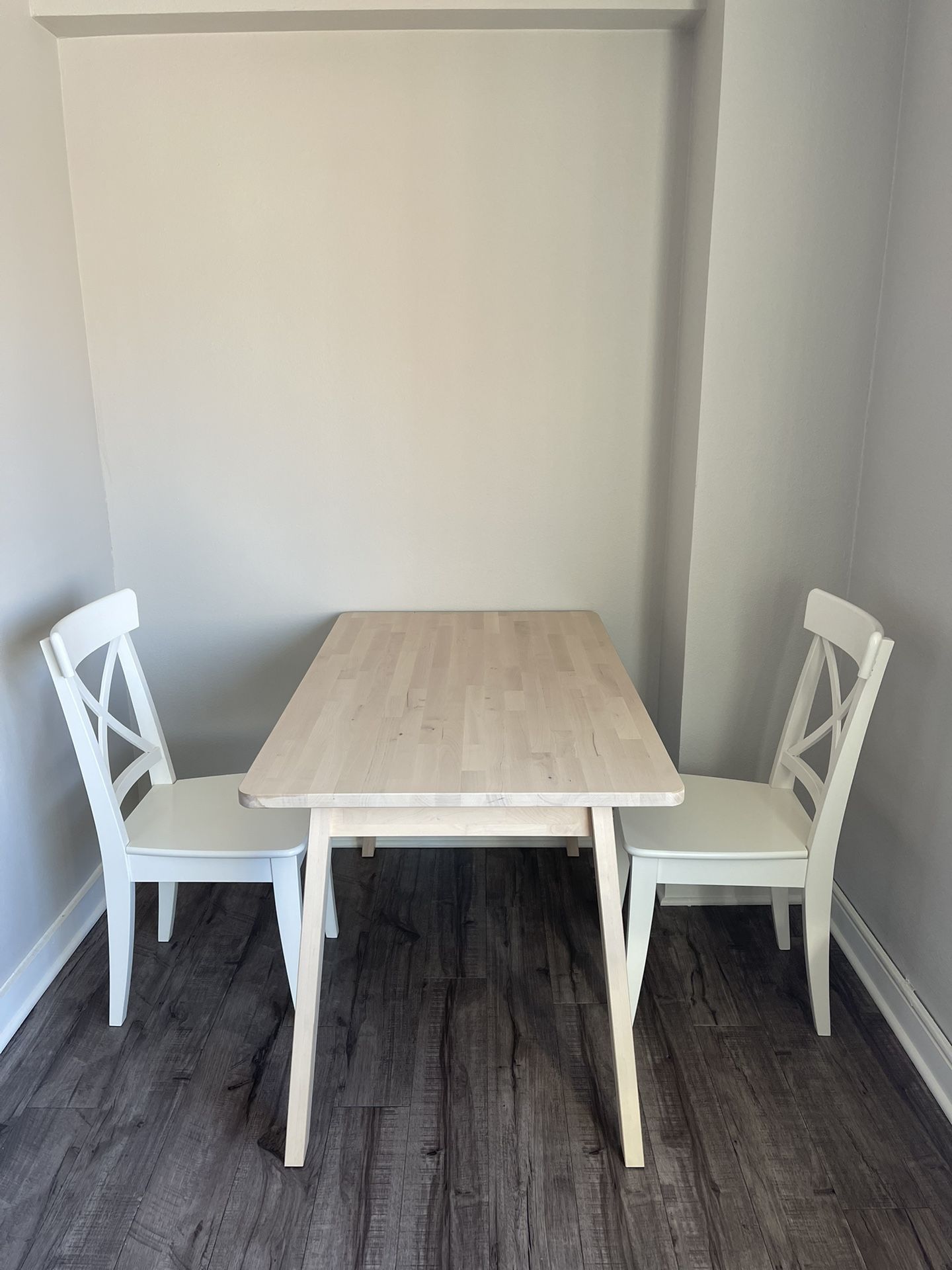 IKEA Norråker Table + IKEA 2 Ingolf Chairs – Excellent Condition, Lightly Used