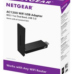 NETGEAR WiFi AC1200 USB 3.0 Adapter (A6210) | Dual Band Wireless Gigabit Speed Up to 1200 Mbps, Works with Any WiFi Router, for Windows PC