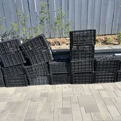 (Black Plastic Box Crates