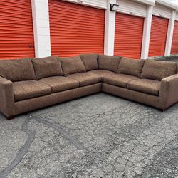 Brown 3 Piece L Sectional Couch