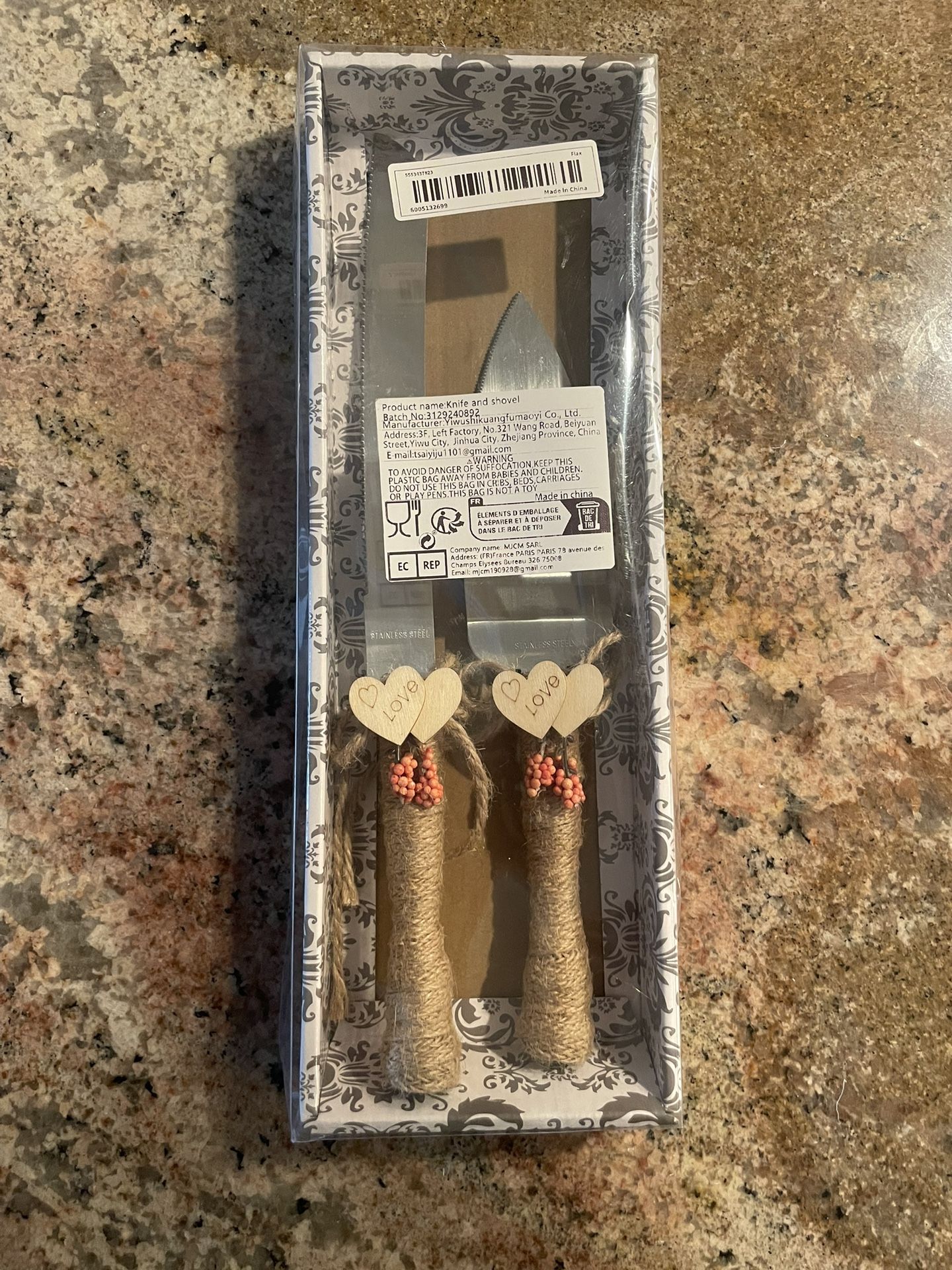 Wedding Cake Knife and Serving Set