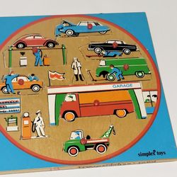 Vintage Round Wooden Puzzle