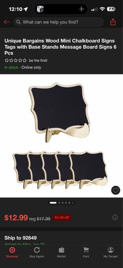 60 new mini wood chalkboards with stands markers and extra chalkboard stickers normally $2 each