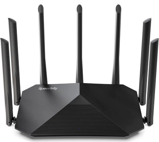 Speedefy AC2100 Smart WiFi Router - Dual Band Gigabit Wireless Router for Home & Gaming, 4x4 MU-MIMO, 7x6dBi External Antennas for Strong Signal, Pare