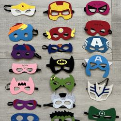 20x Kids Dress up Superhero Masks