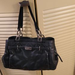 Coach Chelsea Jayden Black Leather Satchel
