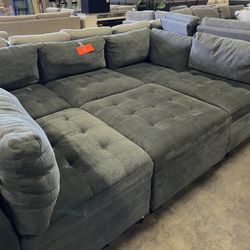 6 Piece Sectional With Storage Ottoman Thomasville Tisdale 