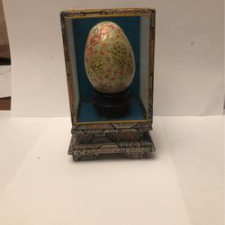 Rare Vintage Antique Hand Painted Japanese Egg