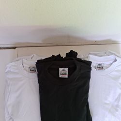 PRO CLUB WHITE 18 WHITE 12 GRAY 6 TOTAL 36 PC MAN'S COMFORT COTTON SHORT SLEEVE T SHIRT SIZE L TALL BRAND NEW 