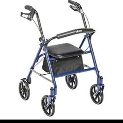 Wheel Rollator Walker With Seat,steel Rolling Walker 