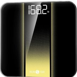 Digital Bathroom Scale for Body Weight with High Precision, Clear LED Backlight Display, Accurate Scale with 6mm Tempered Glass, 400lb