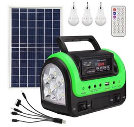 Portable Solar Generator with Panel,Small Power Station for Camping Compact solar power station with LED lights and USB charging Includes solar panel 