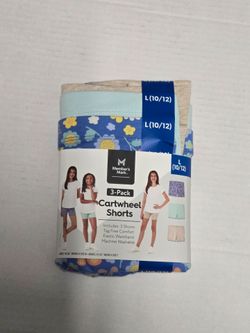 Member’s Mark Girls Cartwheel Bike Shorts 3-Pack Size L 10/12 Floral NWT