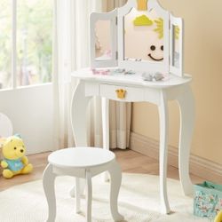 Kovhzcu Kids Vanity Table And Chair Set