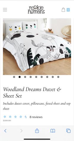 Brand New Rookie Humans Twin Bedding Duvet Cover And Bed Sheets