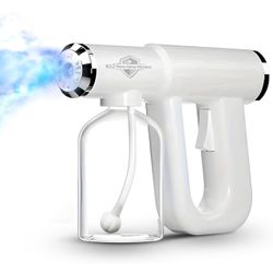 The Original Disinfectant Fogger Machine - Professional Sanitizer Sprayer - ULV Atomizer & Nano Steam Gun – Rechargeable Barber Spray Gun with Blue Li