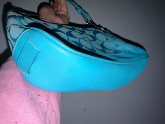 Coach Signature Handbag Turquoise
