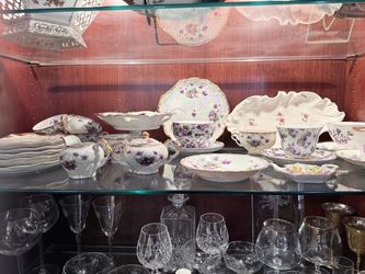 Tea set dishes - “Sweet Violets”