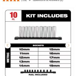Milwaukee
3/8 in. Drive Metric Deep Well 6-Point Socket Set (10-Piece)
Questions & 