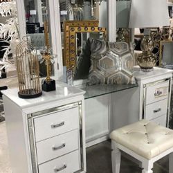 Allura White Vanity Dresser with Mirror 😍 Best Seller🔥 Next Day Delivery