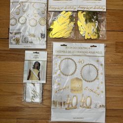 40th Birthday Decoration Bundle-new In Package