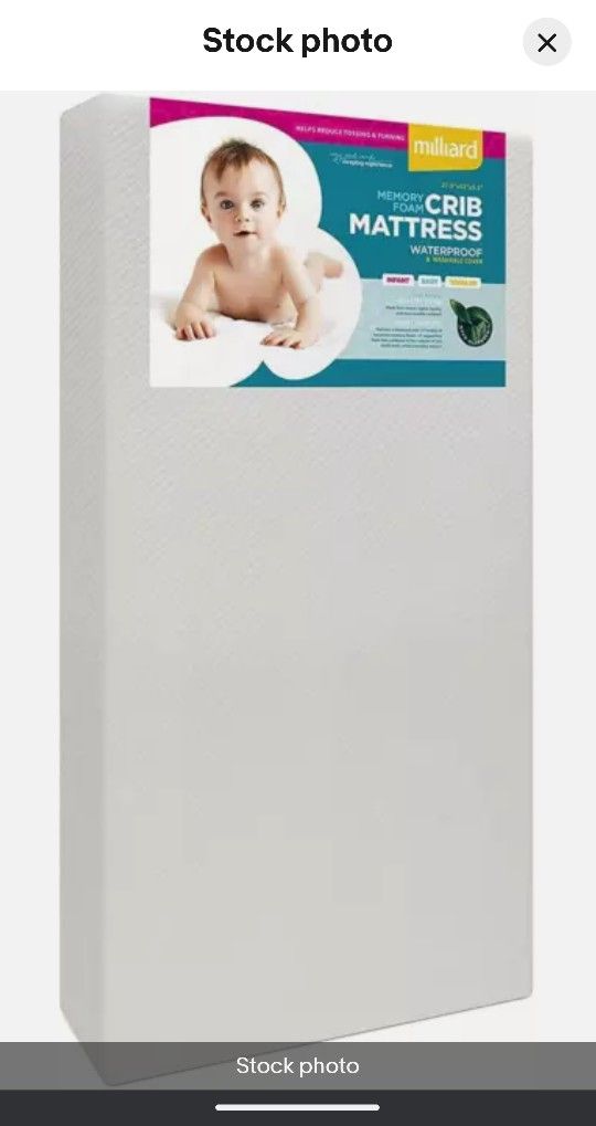 Memory Foam Crib Mattress + Bamboo Cover by Milliard