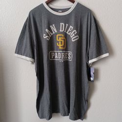 Size 2XL Padres Majestic Men’s Grey White Tee