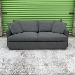 *Free Delivery* Gray Crate & Barrel Couch Sofa 3 Seater