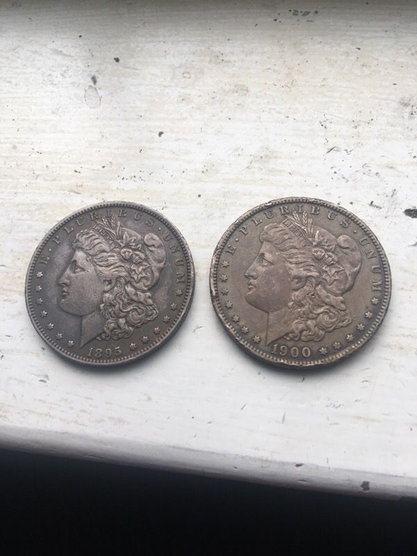 1895 & 1900 (one dollar) coins
