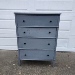 34" Modern Wood Grey Vintage Dresser Chest Bedroom Furniture _ All Drawers Slide Smoothly