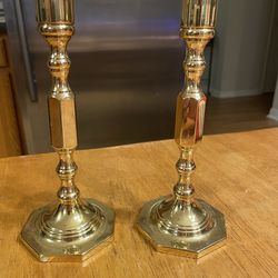 Gold plated candle holders