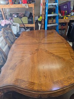 Wood Dining Table with Chairs