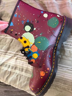 Never Worn  Dr. Martens Custom Splatter Boots – Size 13