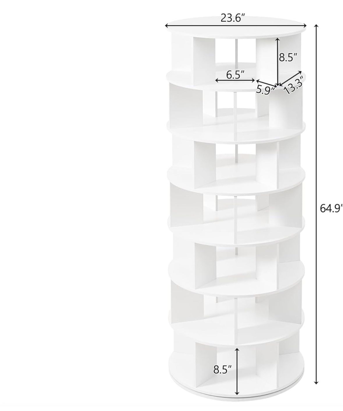 Rotating Shoe Rack Tower, Tier Spinning Shoe Shelf with