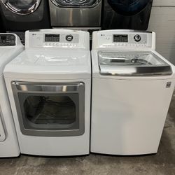 LG Electric Top Load Washer & Dryer Set