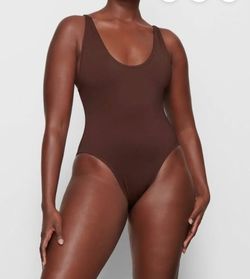 Skims cocoa scoop neck one piece swim!