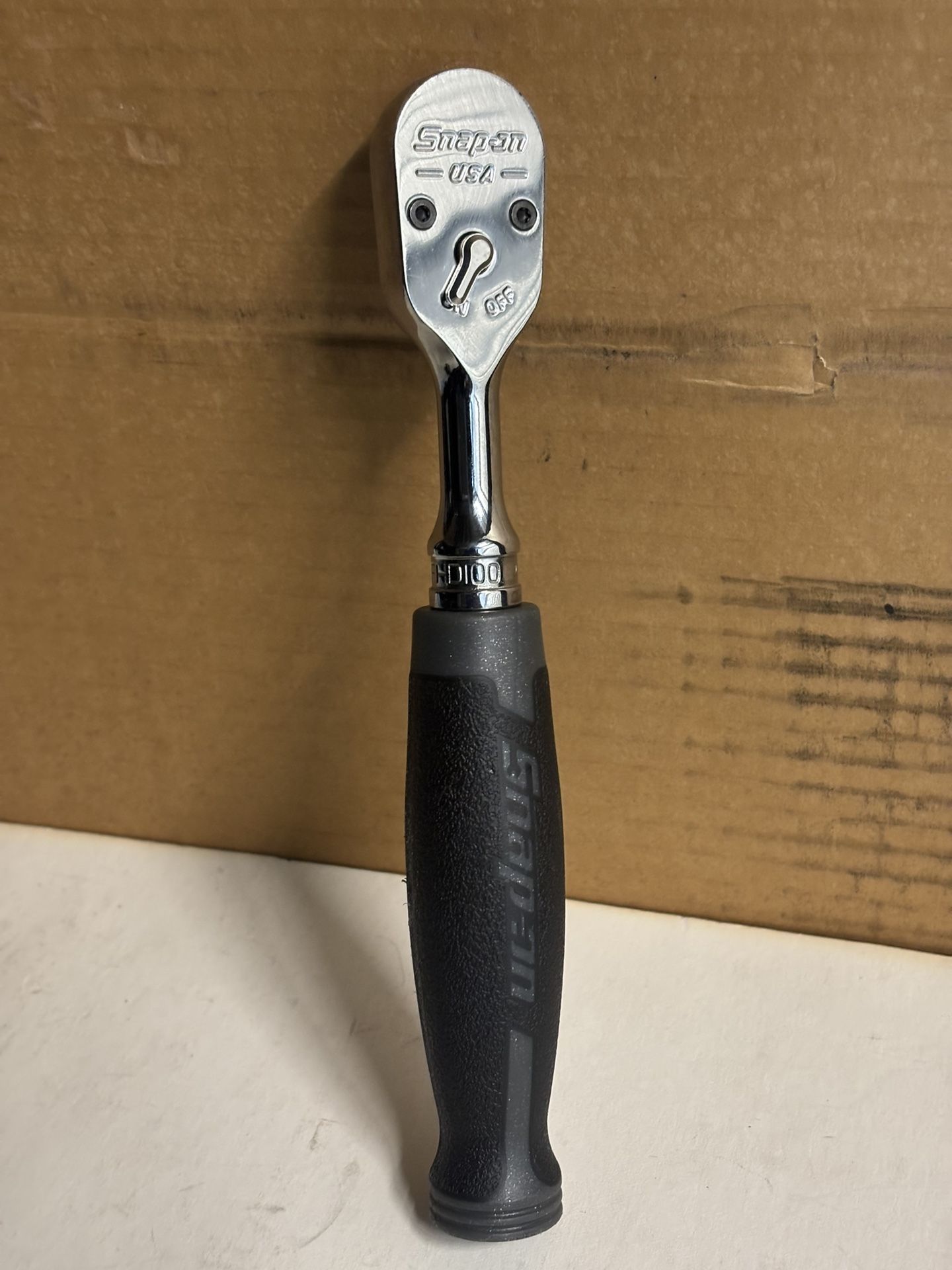 Snap-on Tools FHD100 Hard Grip 3/8 Lower Profile Cynergy Ratchet Titanium Grey