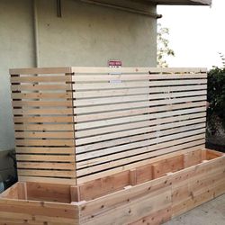 Custom made Garden bed raised elevated planter box with legs 3 4 5 6 ft long cedar redwood