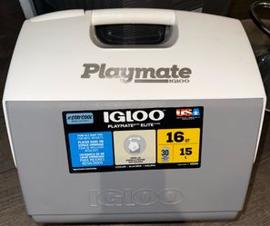 Igloo Playmate Elite 16 Qt Cooler Gray White 30 Can Swivel Lid Made in USA