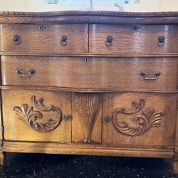 Antique Dresser With Sinc Cutout For kitchen 