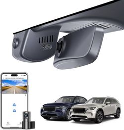 Front 4K & Rear 1080p Dash Cam Custom fit for Mazda CX-90 2023-2026 & CX-90 PHEV 2024 2025 2026, UHD 2160P Video, Free App & WiFi, 128GB Card