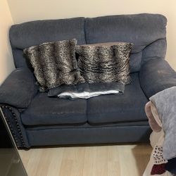 Loveseat Dark Grey Couch 