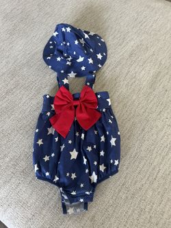 6-9 months girls 4th of July Outfit